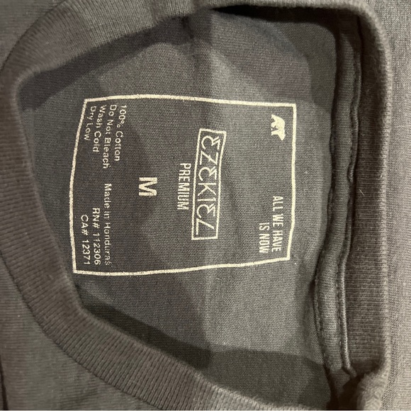 Ezekial Premium Ocean Water Color  Mens Medium Grey Short Sleeve Shirt VGUC - Picture 3 of 3